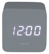 Karlsson 5982GY dizajnové LED hodiny s budíkom sivá, 7 cm