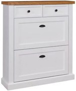 Skrinka na topánky Galia P01 biela/dub Natura