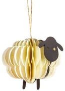 Papierová ručne vyrábaná vianočná ozdoba 9 cm Sheep Honeycomb – Sass &amp; Belle