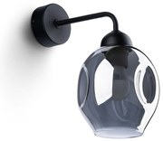 Nástenné svietidlo Fillan, 1x grafitové sklenené tienidlo