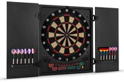 KLARFIT Dartchamp, čierny, elektronický terč so šípkami a dvierkami