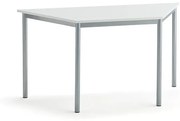 Stôl SONITUS TRAPETS, 1400x700x720 mm, HPL - biela, strieborná