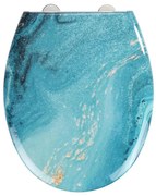 WENKO 23571100-WC WC sedadlo, nosnosť 300/350 kg, 44,5x37 cm, pestrofarebné/strieborné