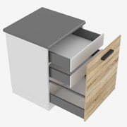 Kuchynská skrinka spodná 60 cm šuflíky vnútorné TOR SDSZW60/0/WT/DS/B/B1/PP
