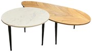 2-dielna sada konferenčných stolíkov Caracas Akácia Mramor