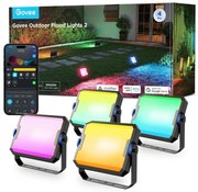 Govee - Súprava 4× stmievateľných LED reflektorov RGBICWW, 24 W, 230 V, IP66, s podporou Matter a Wi‑Fi