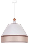 Duolla - Luster na lanku AVIGNON 1xE27/15W/230V pr. 60 cm biela/béžová