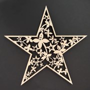 AMADEA Drevená ozdoba hviezda 9 cm