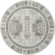 Kusový koberec My Kashkuly CA60046 creme kruh, 120x120 (priemer) kruh, šedá, chodba / predsieň, My Flair