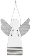 Räder Strieborný porcelánový anjel STRIPES, závesný