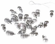 Sada vianočných mini ozdôb 24 ks, strieborná​, pr. 1,5 cm