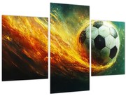Obraz - Futbalová lopta v lete (90x60 cm)