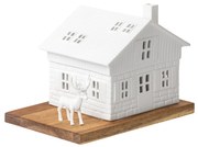 räder Porcelánový svietnik domček Ski Hut