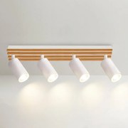 Brilagi - Bodové svietidlo SELE WOOD 4xGU10/30W/230V biela/drevo