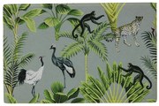Šedá rohožka s motívom džungle Jungle grey - 75 * 50 * 1cm