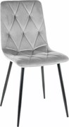 SI Stolička Tom Velvet svetlo šedá