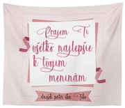 Sablio Deka Prajem ti všetko najlepšie k tvojim meninám: 150x120 cm