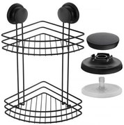 Košík rohový dvojitý čierna CH.GAVI-KN2-BLK