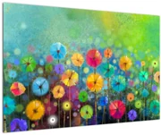 Obraz - Abstraktné kvety (90x60 cm)