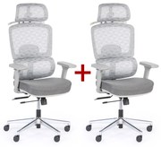 Kancelárska stolička TERRY 1+1 ZADARMO, sivá