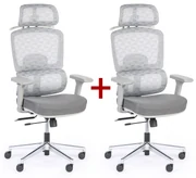 Kancelárska stolička TERRY 1+1 ZADARMO, sivá