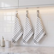 Luxusné kuchynské utierky, Bistro GREY light bavlna z Egypta set 3 ks