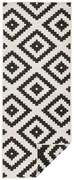Čierno-krémový vonkajší koberec NORTHRUGS Malta, 80 x 250 cm