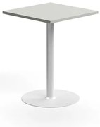 Barový stôl VERTICUS, 700x700x900 mm, svetlošedá/biela