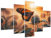 Obraz – Motýľ v zapadajúcom slnku (150x105 cm)