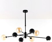 Jupiter 1994 - Luster na tyči MOKA 4xGU10/10W/230V + 4xG9/10W/230V čierna/béžová