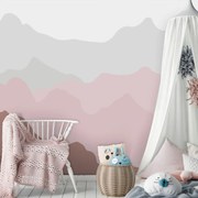 Fototapeta - Obrys hôr - ružová (254x184 cm)