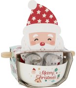 Vianočná súprava na pečenie Santa – miska, valček, vykrajovadlá