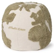 Zelený/krémový detský sedací vak World Map – Lorena Canals