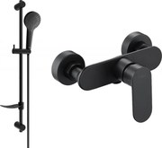 Mexen Milo DF05 sprchová batéria so sprchovou zostavou, čierna - 7134R05-70