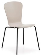 Stolička MILLA, čierne nohy, piesková