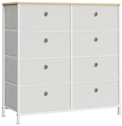 Autronic BONTEC Komoda 80x30x82cm, kov, šedá, AUK-E1024 GREY Farba: Biela