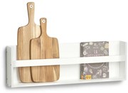 Zeller Present Polica, knižnica drevená, na knihy, na krájacie dosky aj na korenie biela