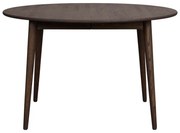 Tmavohnedý okrúhly rozkladací jedálenský stôl z dubového dreva ø 120 cm Tyler – Rowico