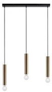 Leuchten Direkt 15618-60 - Luster na lanku BRUNA 3xE27/60W/230V mosadz
