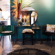 Zamatový vankúš s motívom leopardej kože a zlatými strapcami - 45 * 45 * 10cm