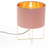 Moderná stolná lampa ružová so zlatom - Rosalina