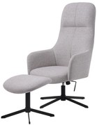 Svetlosivé otočné relaxačné kreslo Manning – Unique Furniture