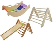 lupilu® Balančná hojdačka Premium + Trojuholníková preliezka Premium + Rebrík a šmýkačka 2 v 1 Premium (800011211)