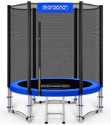 Trampolína s bezpečnostnou sieťou JUMP, Ø183 cm, čierna/modrá Monzana
