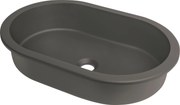 Deante Zápustné/poddoskové umývadlo Silia 58,8x39 cm - CQSTU6U, granit, antracit metalic