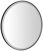 Sapho Sapho, KADRIS guľaté zrkadlo s LED osvetlením, ø 100cm, čierna mat, KD100