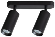 Bodové svietidlo Mica, 2x čierne kovové tienidlo, b