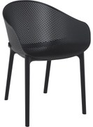 SKY záhradná stolička black