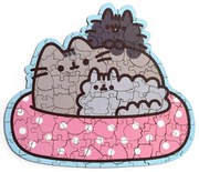 Drevené puzzle s mačkou Pusheen v krabičke