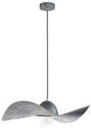 Luster na lanku KAPELLO 1xE27/60W/230V pr. 55 cm šedá/strieborná